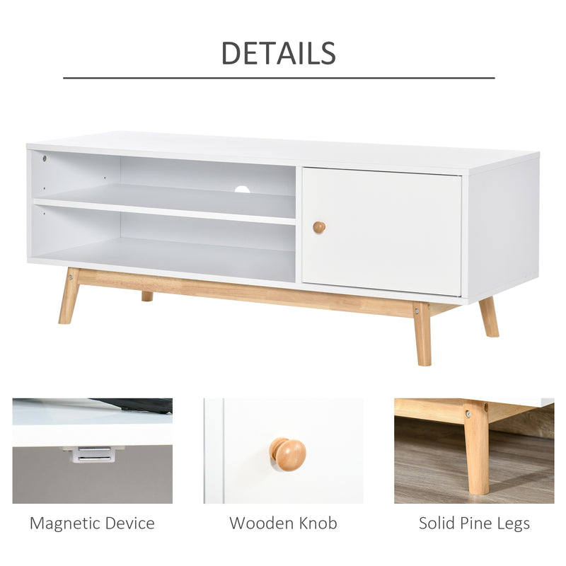 Mobile TV 120x39,5x44,5 cm per TV fino a 50 Bianco