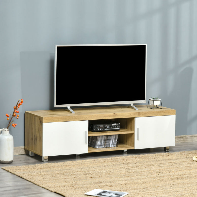 Mobile TV 140x40x41,5 cm per TV fino a 63 Quercia e Bianco