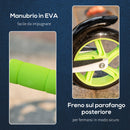 Monopattino Pieghevole per Bambini 72,8x33,4x75-85 cm in Alluminio e Acciaio Verde