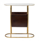 Tavolino con Porta Riviste Marmol in Metallo