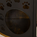 Palestra per Gatti con Cuccia 60x36x123 cm in Acciaio e Truciolare Marrone