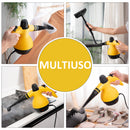 Pistola a Vapore Multiuso Portatile Serbatoio 350 ml con 9 Accessori Gialla