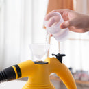 Pistola a Vapore Multiuso Portatile Serbatoio 350 ml con 9 Accessori Gialla