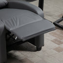 Poltrona Relax Massaggiante 68x88x98 cm con Telecomando in Similpelle Grigio