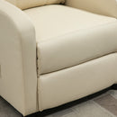 Poltrona Relax Massaggiante 68x88x98 cm con Telecomando in Similpelle Crema