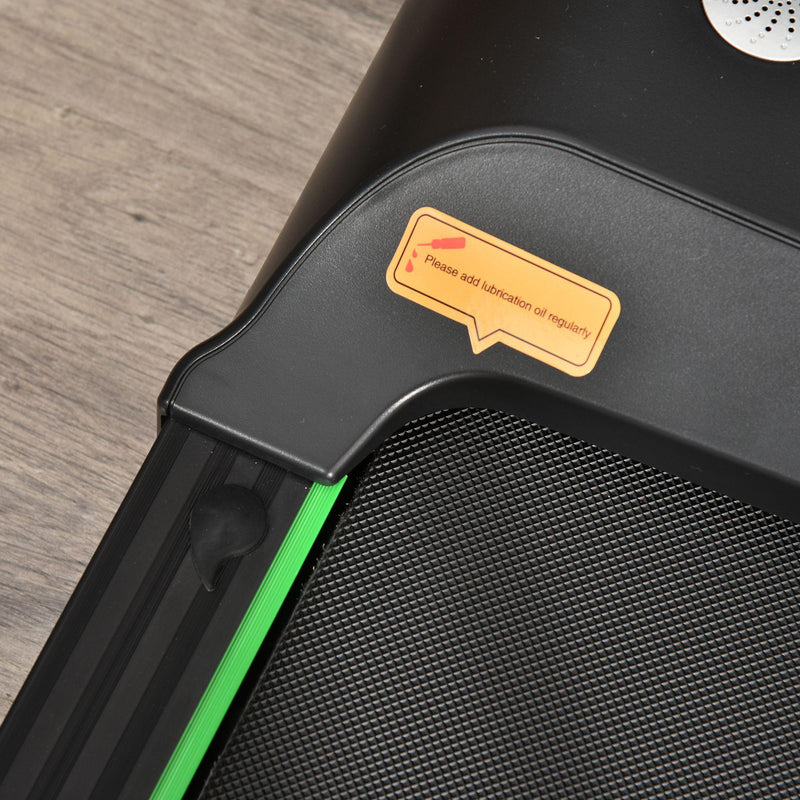 Tapis Roulant Elettrico Senza Manubrio 133x50x13 cm Display LED e Telecomando Nero