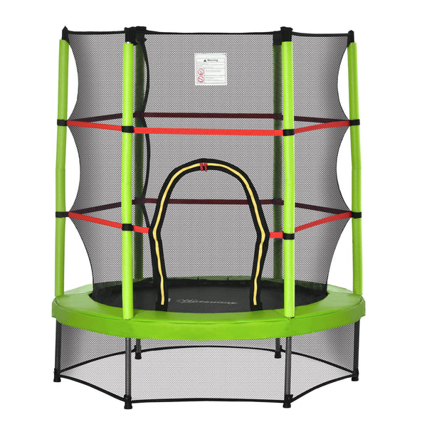 acquista Trampolin Trampolin für Kinder Ø140x160 cm aus grünem und schwarzem Metall