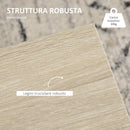 Tavolino da Caffè 2 Cassetto 2 Mensole 70x70x35 cm con Ruote in Legno