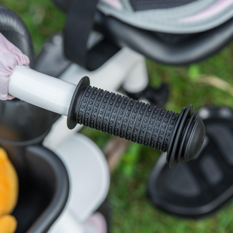 Passeggino Triciclo 100x48x106 cm con Sedile Girevole 360° Rosa