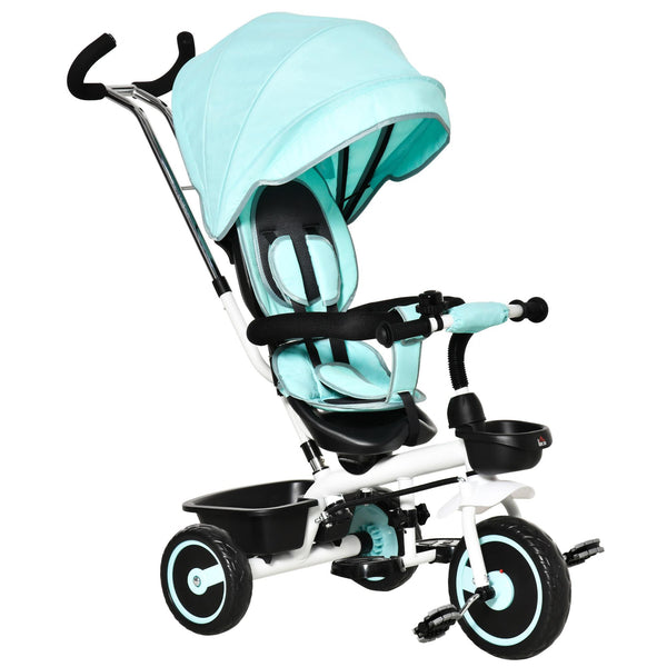 acquista Dreirad Kinderwagen 100x48x106 cm mit 360° Drehsitz Grün