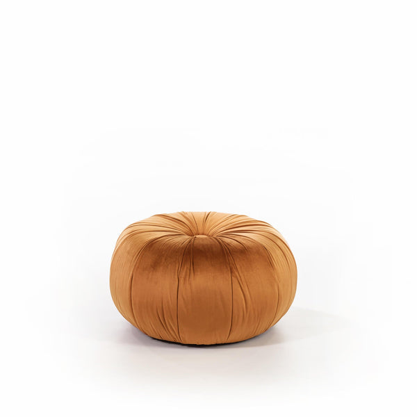 sconto Pouf 36x36xH30 cm in Velluto Kaia Arancione