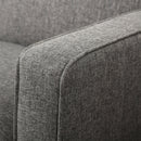 Divano Letto Angolare 194x134x78 cm con Penisola in Legno e Tessuto Grigio Scuro