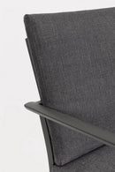 Set 4 Pezzi Salotto da Giardino con Divano 2 Poltrone e Tavolino in Alluminio e PP Konnor Antracite 