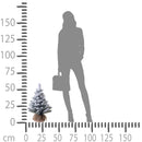 Mini Albero di Natale Artificiale H75 cm Abete con Sacco e Neve 62 Tips Verde