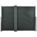 Divisore da Giardino 600x180 cm Regolabile Anti UV con Maniglia in Metallo e Poliestere Grigio      