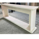 Cornice da Pavimento per Inserto Camino Elettrico 200x83x33 cm in MDF Sined Merapi Bianco