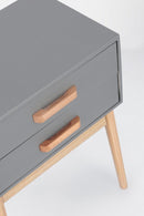 Cassettiera 2 Cassetti 43x30x58,50 cm Ordinary in Legno Grigio