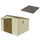 Boden für Gartenbox 325 x 319 x 233 cm aus grauem Kunststoff