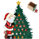 Calendario dell'Avvento Babbo Natale con Albero 51x38x7 cm con 24 Cassetti e 24 Addobbi in Legno Multicolore      