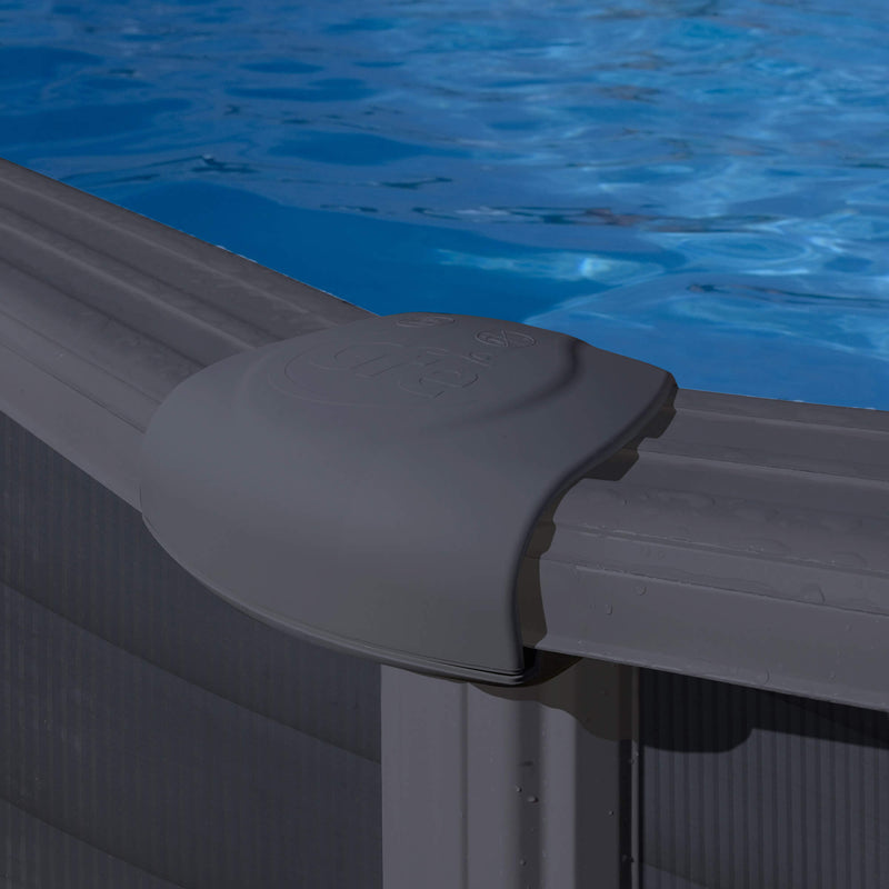 Piscina Ovale Fuori Terra 730x375xh132 cm in Acciaio e PVC Gre Capri