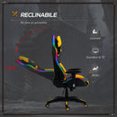 Sedia da Gaming Ergonomica 71,5x65x121-129 cm in Similpelle Multicolore