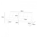 Divano Letto Clic Clac 180x89x78 cm in Poliestere Beige