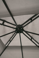 Gazebo da Giardino in Metallo 3x3m Soriani Tangeri Tortora