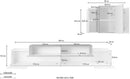Parete Attrezzata Mobile TV e Pensile 240x45x51,5 cm Coro Grigio Antracite Opaco/Rovere Wotan  