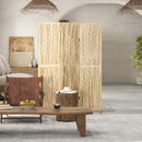Paravento Separè da Interno 3 Pannelli 120x1,6x170 cm design a spina di pesce Legno Naturale 