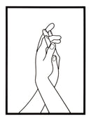 Pannello Simply Hands 40x1x55 cm in Ferro Nero      