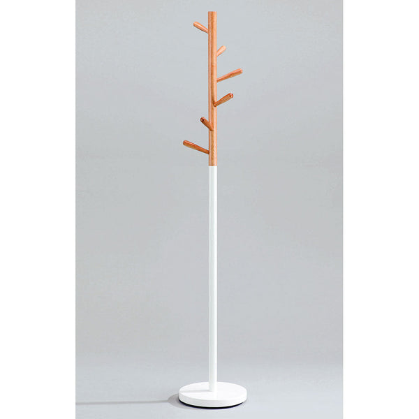 Garderobenständer aus Stahl und Holz Fumer Antares Weiß/Eiche sconto