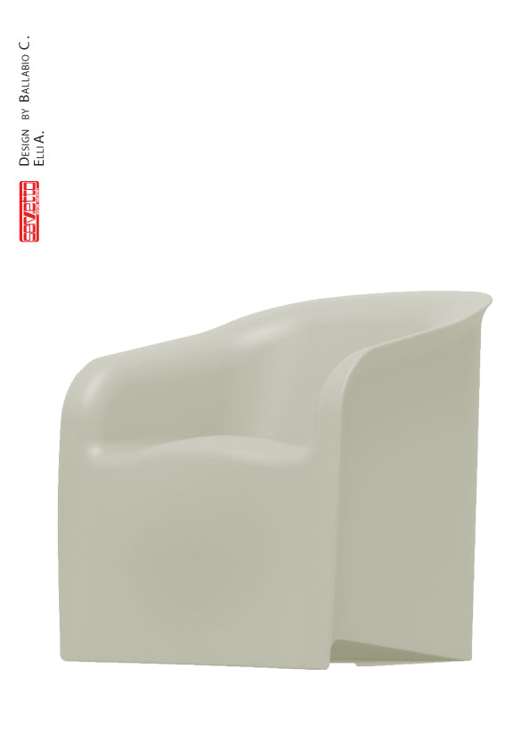 Poltrona Sedia da Giardino 69x72 cm in Resina Arkema Lady Bianco