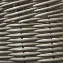 Cuccia per Cani e Gatti Rialzata Ø60x32 cm in Rattan Grigio Scuro