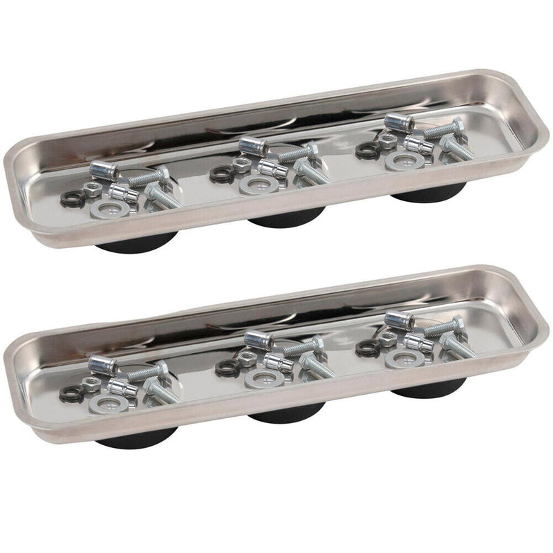 Set 2 Vassoi Vaschetta 23x7cm Piatto Magnetico Porta Minuteria Viti Bulloni  Kinzo