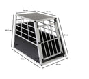 Gabbia per Trasporto Animali Grande per Auto 65x90x69 cm Angolo 65° in Alluminio  