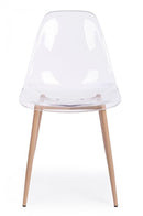 Set 4 Sedie 53x46x82 cm in Policarbonato Trasparente
