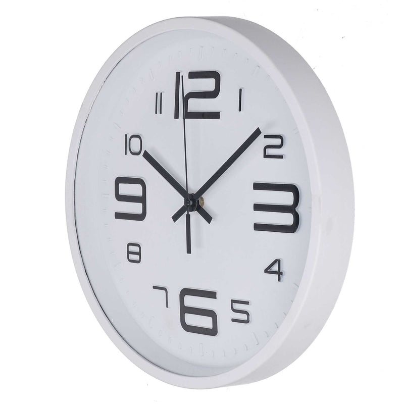 Orologio da Parete Ø30 cm in Plastica Bianco
