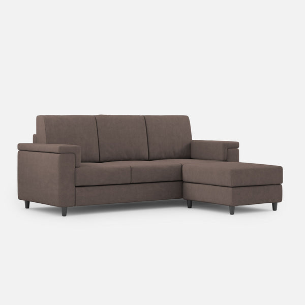 Divano 3 Posti con Pouf 208x155x85 cm Marrak in Tessuto Talpa acquista