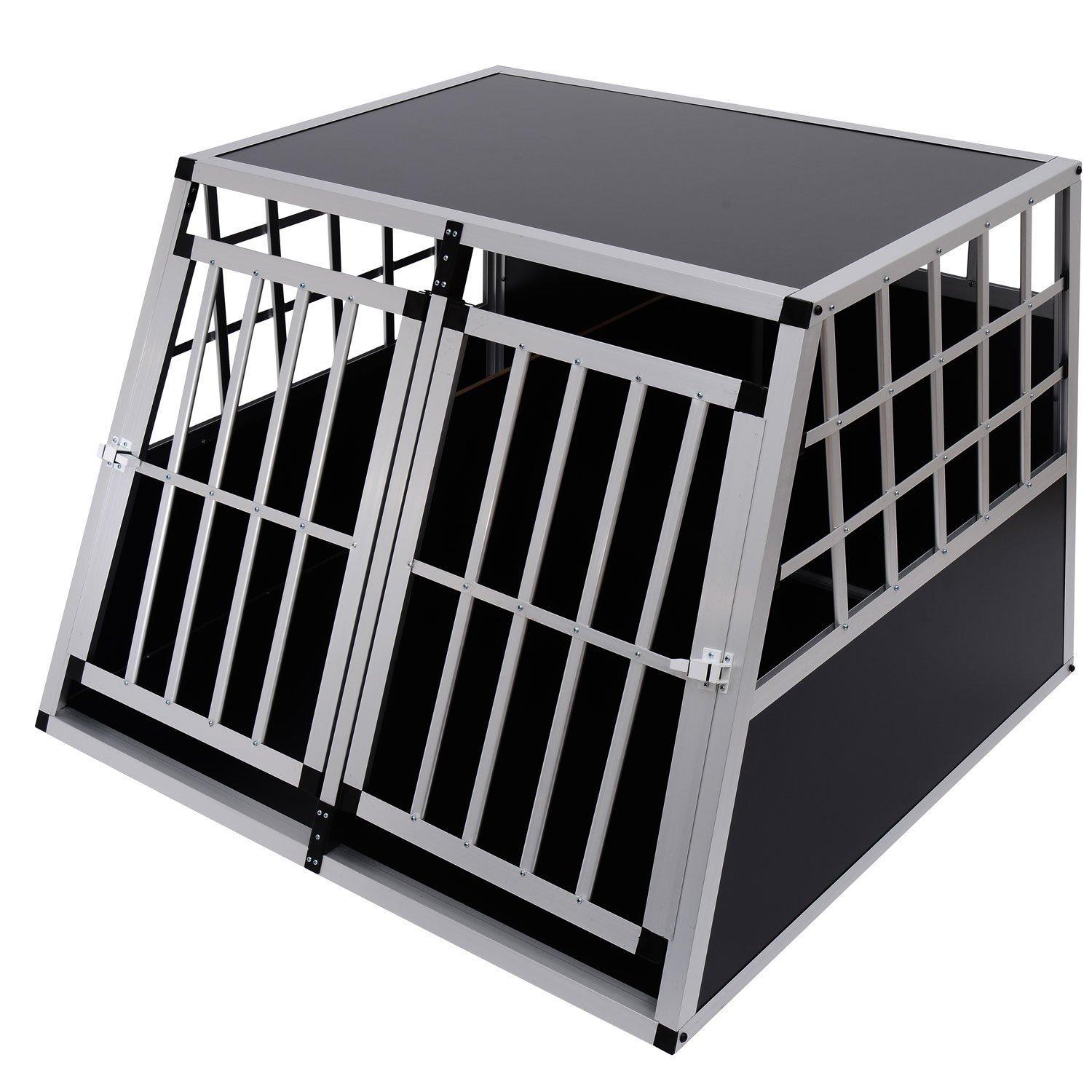 Aluminium-Hundetransportbox mit beweglicher...