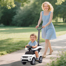 Macchina Cavalcabile 84x40x94,5 cm Licenza Land Rover con Maniglia e Barriera in PP e Acciaio Bianco      