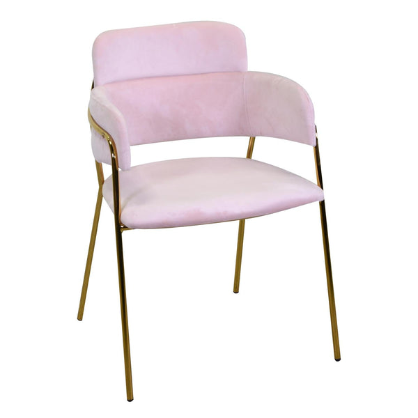 prezzo Sedia Imbottita 52x52xh79 cm in Tessuto Velluto Hannover Rosa