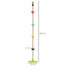 Corda da Arrampicata per Bambini 200x29 cm per Casa e Giardino Verde