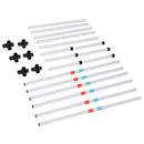 Set Addestramento Cani da Esterno con 6 Pali e Borsa di Trasporto Bianco