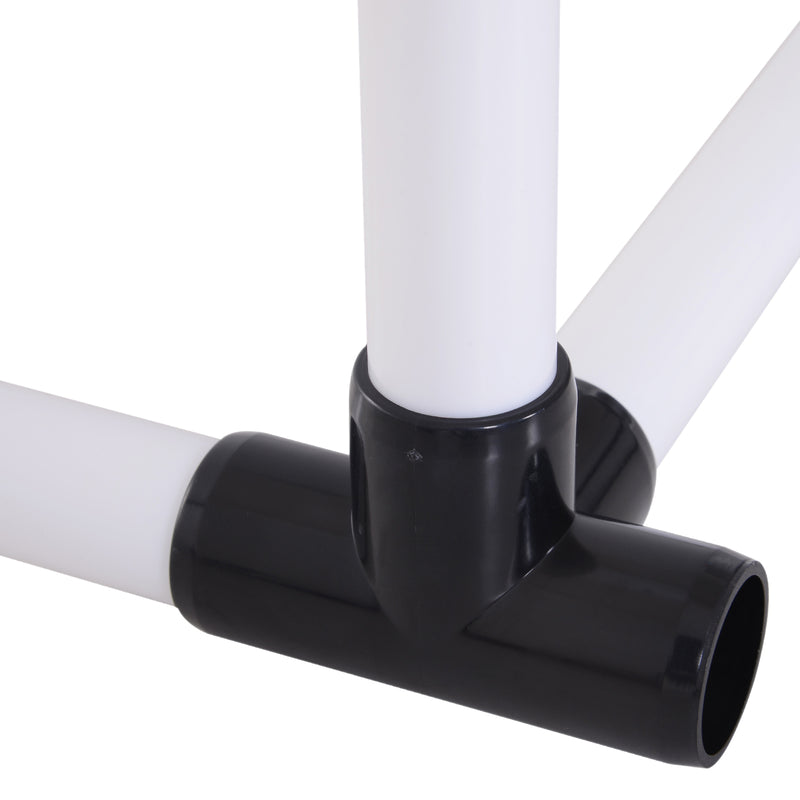 Set Addestramento Cani da Esterno con 6 Pali e Borsa di Trasporto Bianco