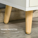 Libreria con 3 Ripiani e 1 Armadietto 40x30x129,5 cm in Legno Bianco