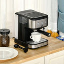 Macchina da Caffè e Cappuccino 850W 15 Bar 35.5x21x29 cm Nero e Argento