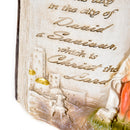 Presepe a Forma di Libro con Statuine 3D e Incisione in Resina