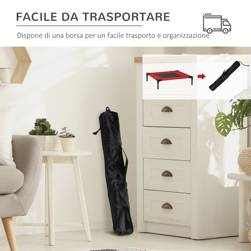 Brandina per Cani e Gatti 76x61x18 cm in Tessuto Oxford Rosso