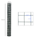 Rete Metallica da Giardino per Recinzioni 500x91 cm Rivestimento in PVC Verde