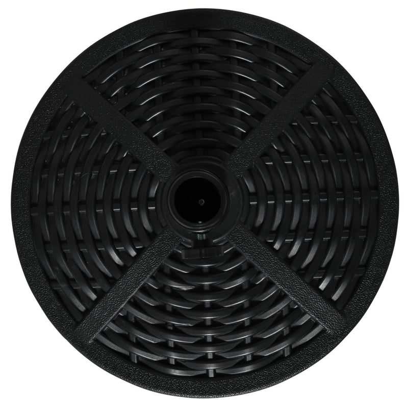 Base per Ombrellone da Giardino Ø45 cm 9,5 Kg in Plastica Effetto Rattan Nero